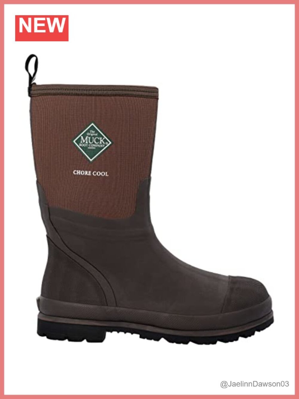 Men's Waterproof Mid-Calf Rubber Work Boots
